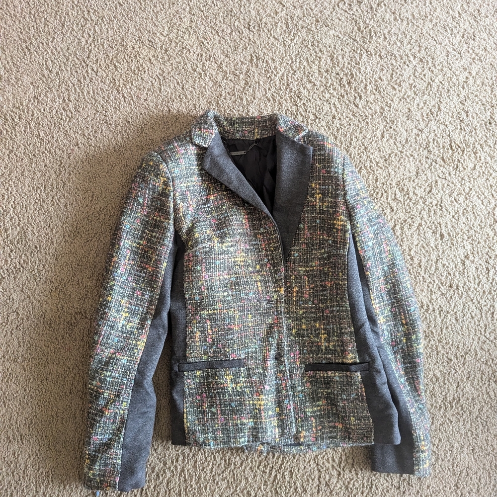Never worn tweed combo blazer